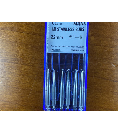 MI Stainless Burs N1-6 22MM