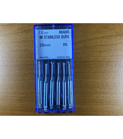 MI Stainless Burs N6 28MM