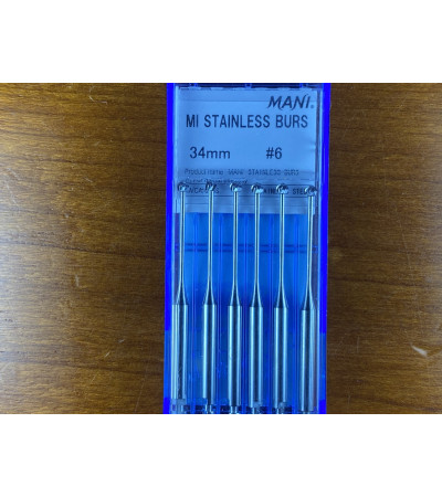 MI Stainless Burs N6 34MM