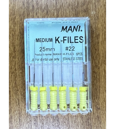 Medium K Files N22 25MM 