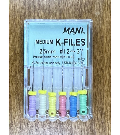 Medium K Files N12-37 25MM 