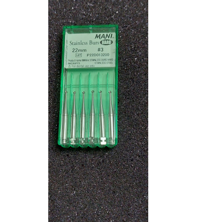 Hard Stainless Burs N3 22MM 