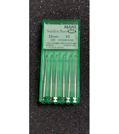 Hard Stainless Burs N3 28MM