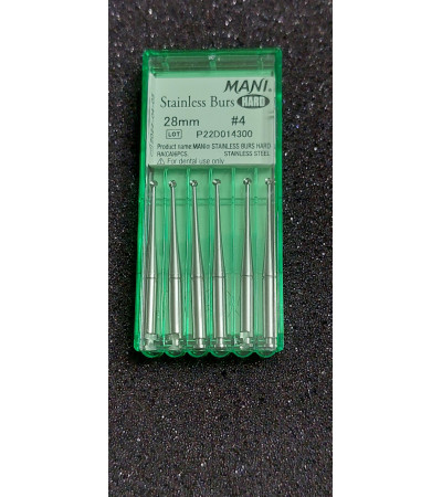 Hard Stainless Burs N4 28MM