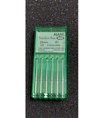 Hard Stainless Burs N7 28MM