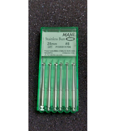 Hard Stainless Burs N8 28MM