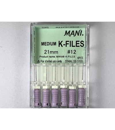 Medium K Files N12 25MM 