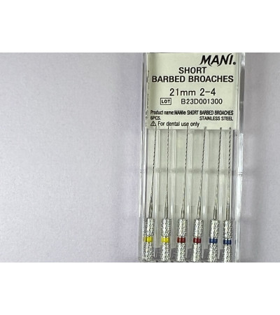 Short Barbed Broachers N2-4  21mm