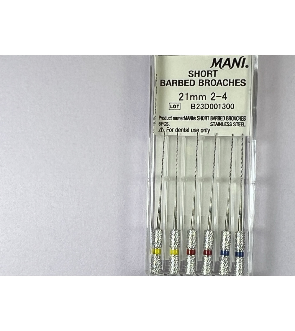 Short Barbed Broachers N2-4  21mm
