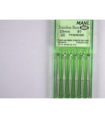 Hard Stainless Burs N7 28MM