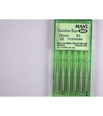 Hard Stainless Burs N3 28MM