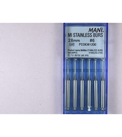 MI Stainless Burs N6 28MM