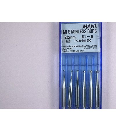 MI Stainless Burs N1-6 22MM