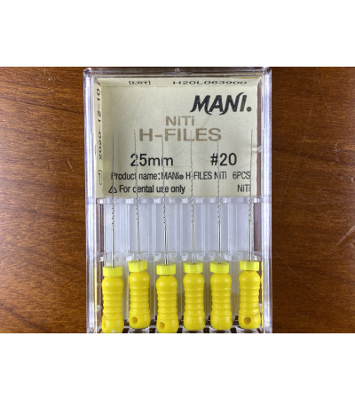 NITI H Files N20 25MM 